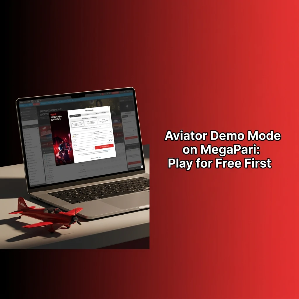 MegaPari Aviator demo mode interface showing free play with virtual credits and multiplier crash game features