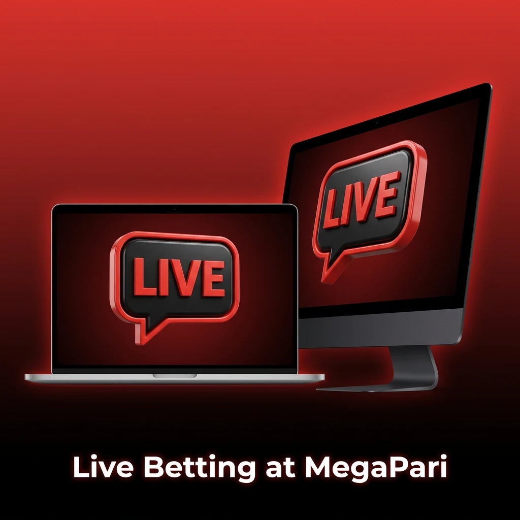 MegaPari live betting interface showing real-time odds for cricket, football and tennis with in-play statistics