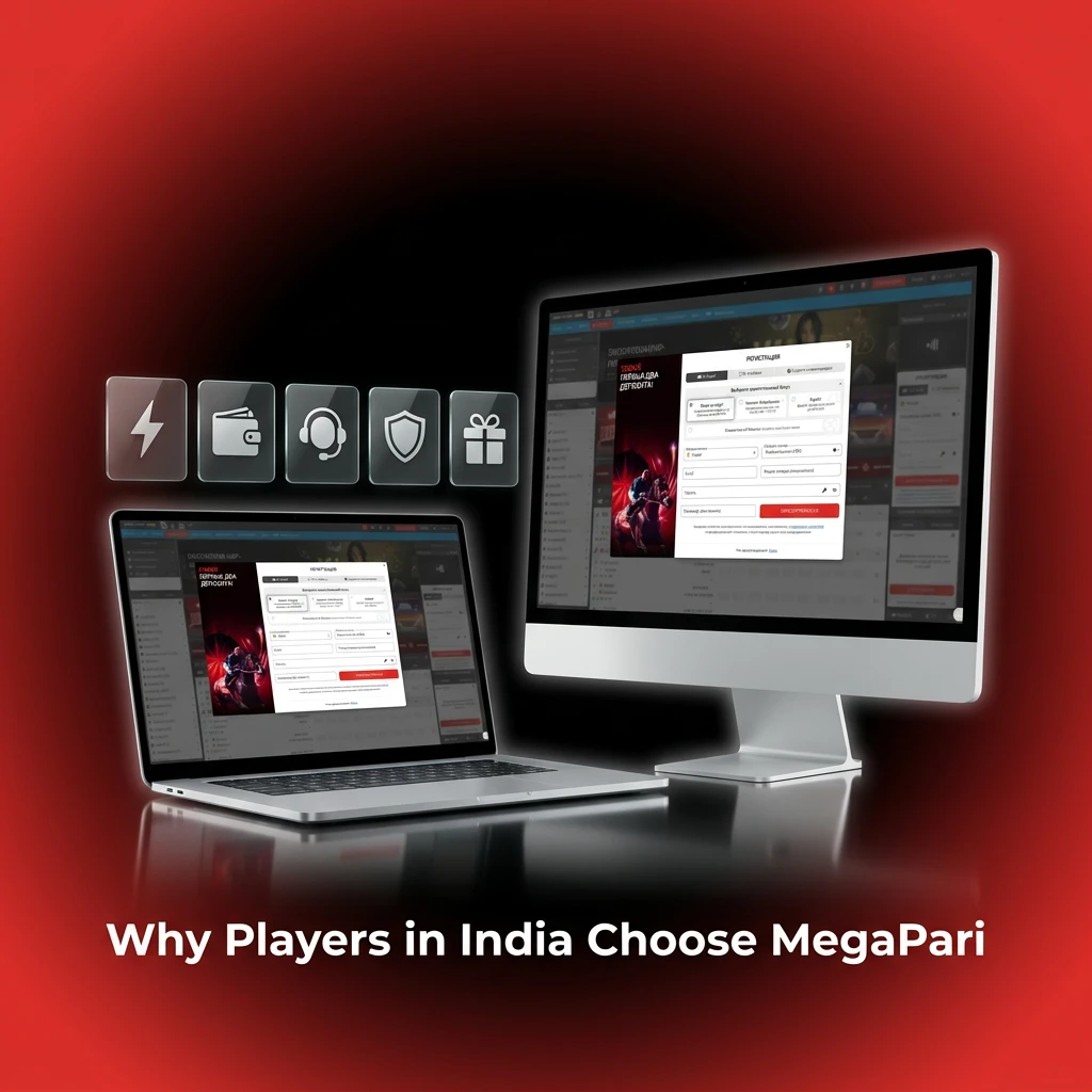 MegaPari India features including cricket betting, casino games, INR support, and 24/7 customer service